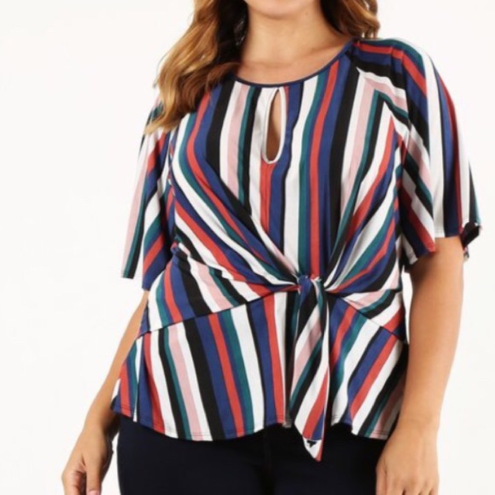 Stripe tie top - Picture 2 of 2
